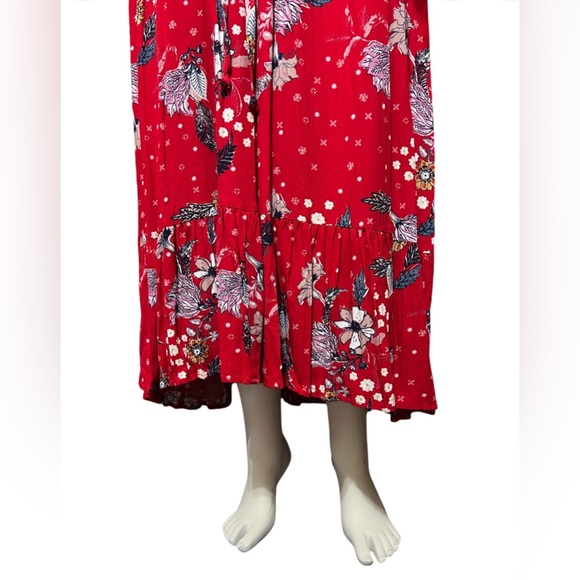 Nurture by Westbound Plus Sz 2X High-Low V-Neck Elbow Sleeve Shift Midi … - Picture 8 of 13